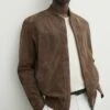 Massimo Dutti Leather Jacket - Brown -Massimo Dutti Shop 14f3cb2a35cd4b7a8cc8418bc5d37358