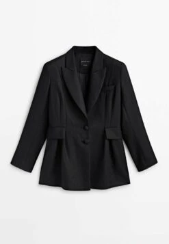 Massimo Dutti Studio With Darts - Short Coat - Black -Massimo Dutti Shop 1509ccafd60941c1a2ebc5ff6741003b