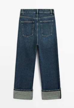 Massimo Dutti WIDE-FIT CROPPED WITH POCKETS - Relaxed Fit Jeans - Blue -Massimo Dutti Shop 152a4b8facf3450893862653a2277b4c