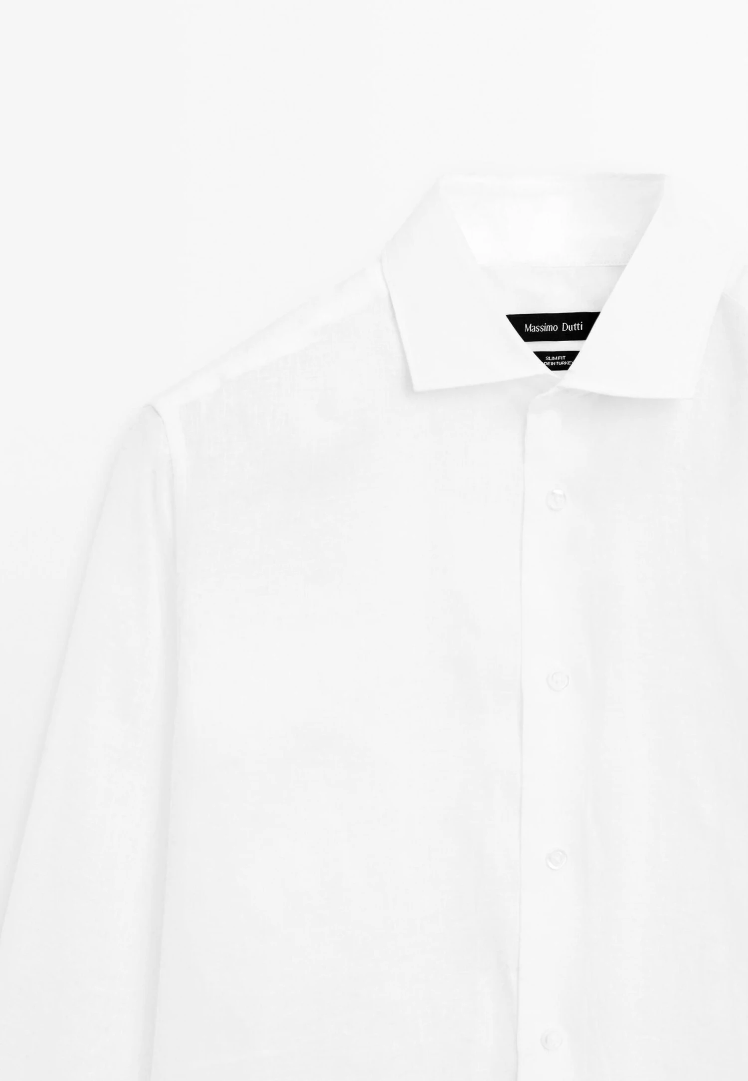 Massimo Dutti SLIM FIT GARMENT - Shirt - White 10 Massimo Dutti SLIM FIT GARMENT - Shirt - White - Image 8