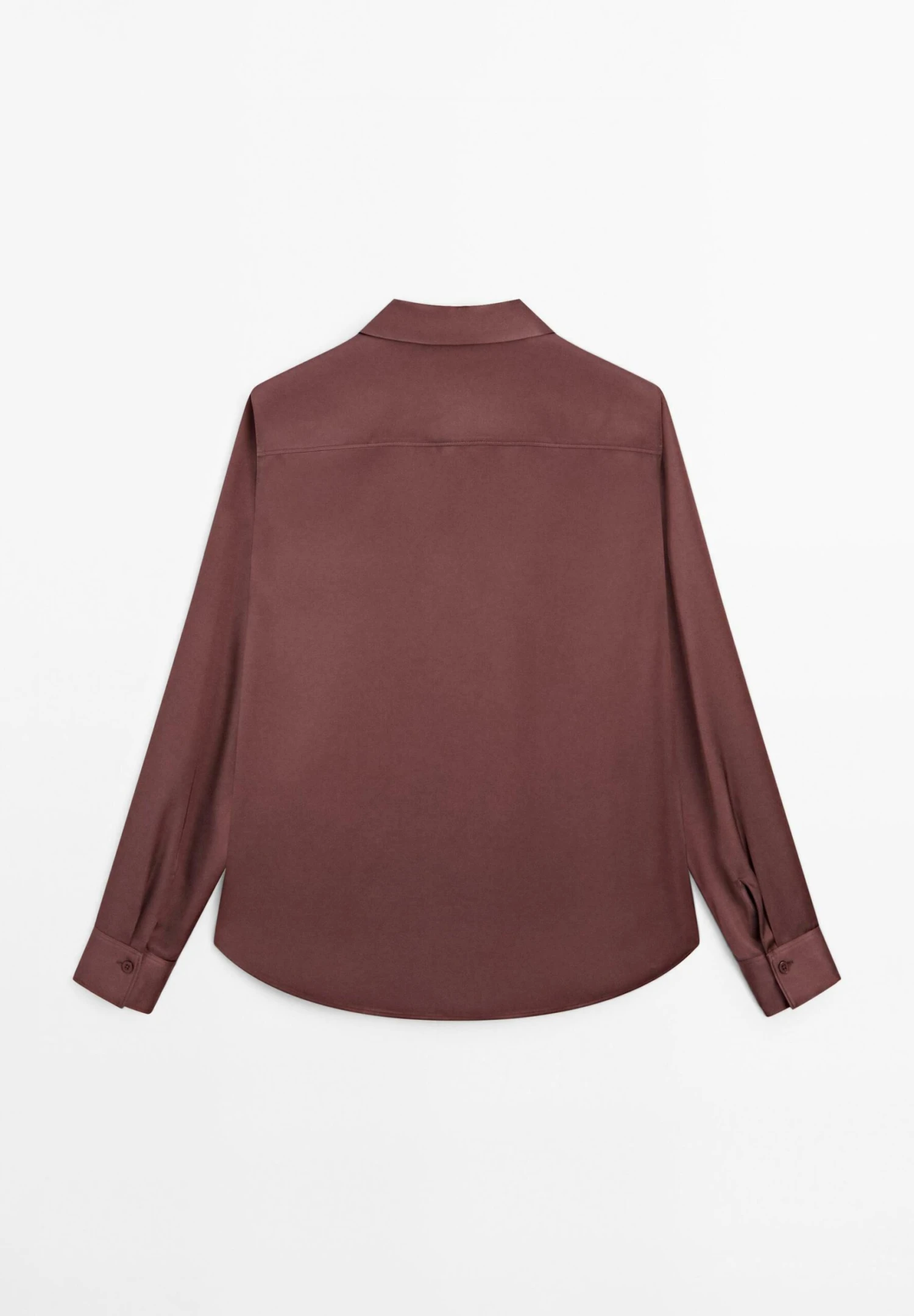 Massimo Dutti FLOWING SATIN LONG SLEEVE - Button-down Blouse - Brown 15 Massimo Dutti FLOWING SATIN LONG SLEEVE - Button-down Blouse - Brown - Image 13
