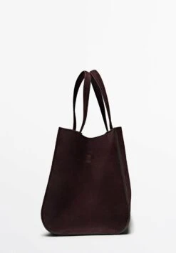 Massimo Dutti HALF ICON - Handbag - Bordeaux -Massimo Dutti Shop 15460875f1d64720a74f3e37af03a5ce