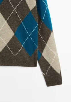 Massimo Dutti ARGYLE V-NECK - Jumper - Dark Blue -Massimo Dutti Shop 15add47824124df28a6dee0cf36d8abf