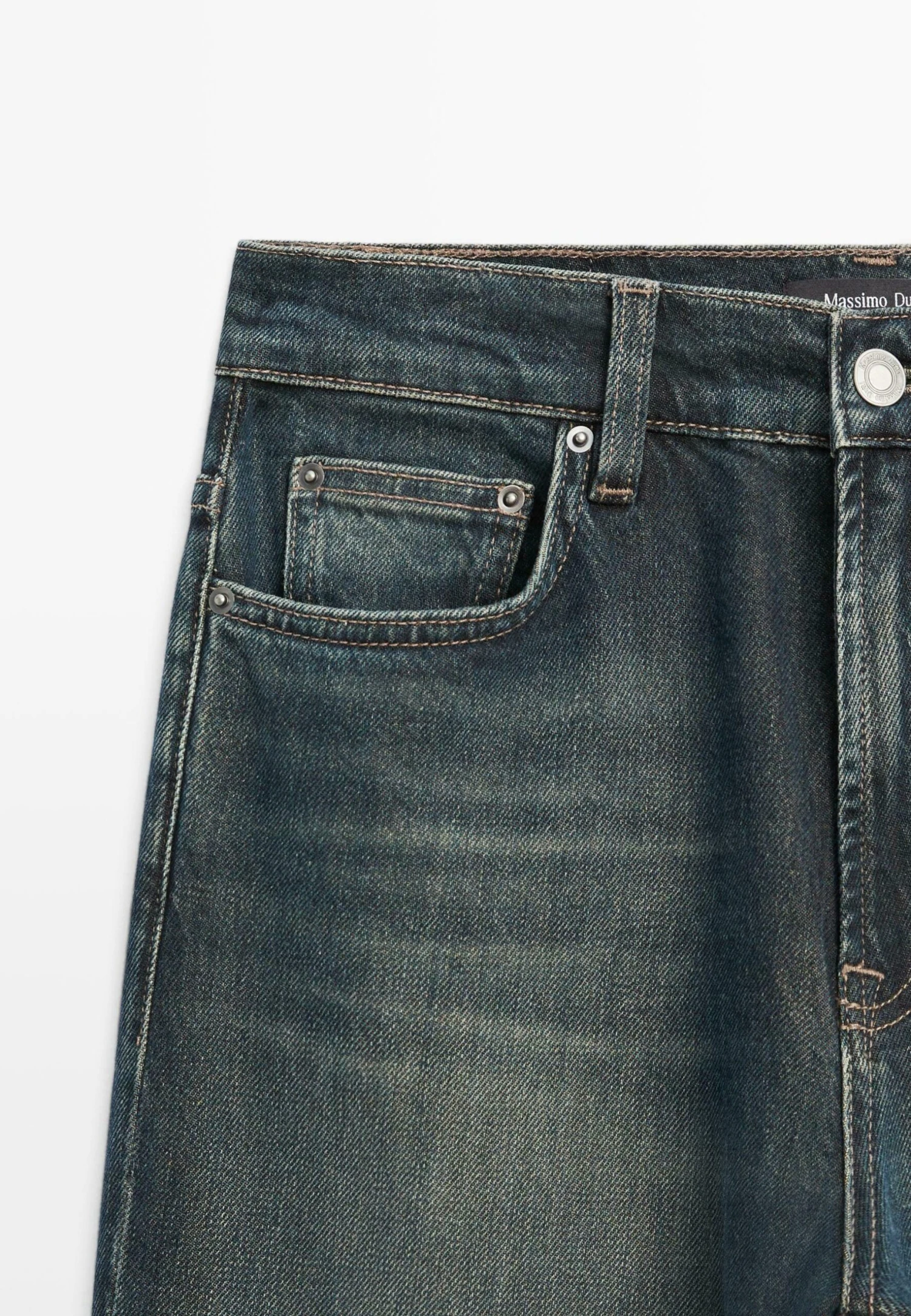 Massimo Dutti HIGH-WAIST - Straight Leg Jeans - Blue Denim 11 Massimo Dutti HIGH-WAIST - Straight Leg Jeans - Blue Denim - Image 9