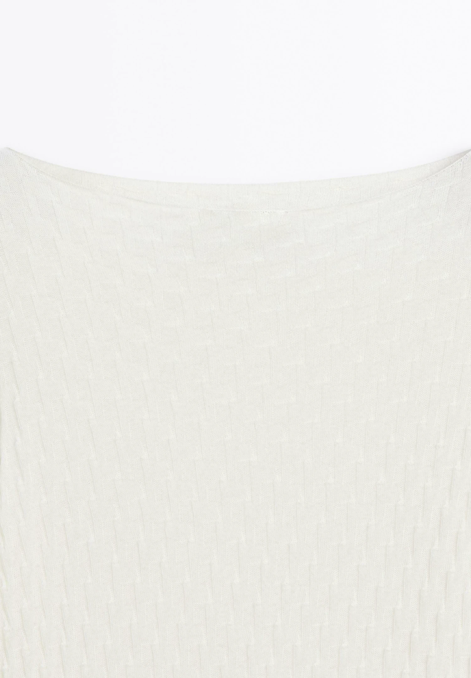 Massimo Dutti CREW NECK LONG SLEEVE TEXTURED - Long Sleeved Top - Light Yellow 11 Massimo Dutti CREW NECK LONG SLEEVE TEXTURED - Long Sleeved Top - Light Yellow - Image 9