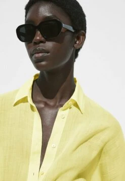 Massimo Dutti Batwing Sleeve- Button-Down Blouse - Yellow -Massimo Dutti Shop 15eb4558345343d5947741d51ff89589