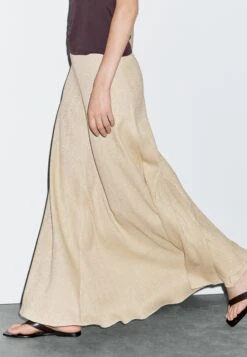 Massimo Dutti LONG HERRINGBONE - A-line Skirt - Beige -Massimo Dutti Shop 15fec423bc64491dae41bc8b259b384d