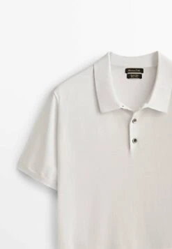 Massimo Dutti Kurzärmeliger - Polo Shirt - White -Massimo Dutti Shop 16284882cddf4685b0eb34db9f1ed1be