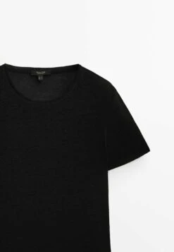 Massimo Dutti Short Sleeve- Basic T-Shirt - Black 19 Massimo Dutti Short Sleeve- Basic T-Shirt - Black -Massimo Dutti Shop 165eb9119241463f9dc750086ee9066a