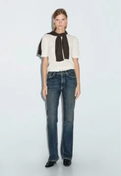 Massimo Dutti HIGH-WAIST WITH TURN-UP HEMS - Bootcut Jeans - Dark Blue -Massimo Dutti Shop 168d91ac24d841a0941da369d97b59e0