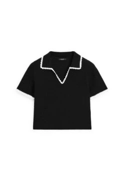 Massimo Dutti SHORT SLEEVE WITH POLO COLLAR - Polo Shirt - Black -Massimo Dutti Shop 16a1b581daf14c59a1a99bd026f293fb