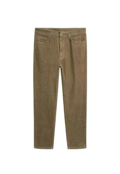 Massimo Dutti SLIM FIT CORDUROY - Slim Fit Jeans - Khaki