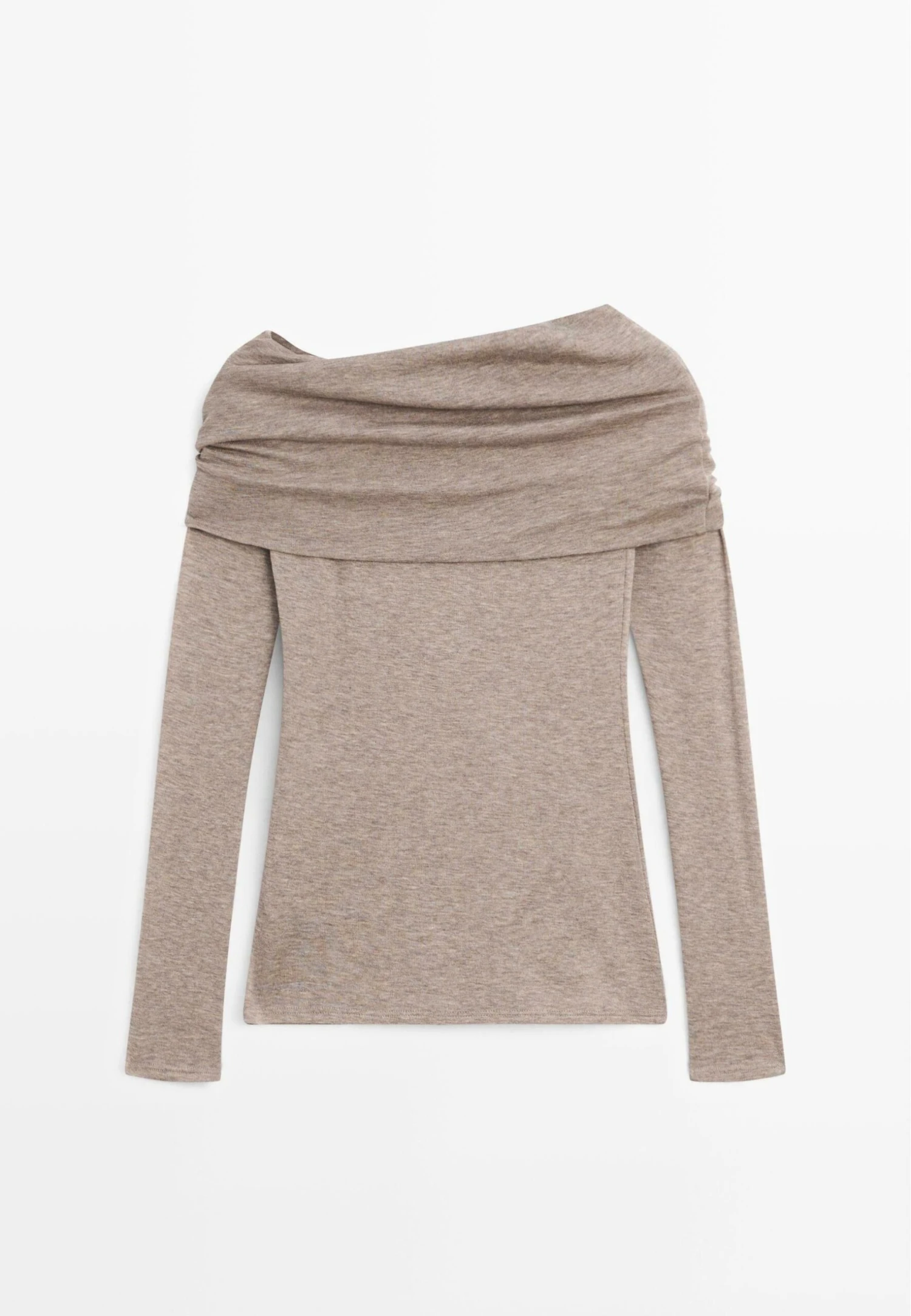 Massimo Dutti LONG SLEEVE STRAPLESS - Long Sleeved Top - Light Brown 9 Massimo Dutti LONG SLEEVE STRAPLESS - Long Sleeved Top - Light Brown - Image 7
