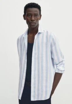 Massimo Dutti Striped - Shirt - Light Blue