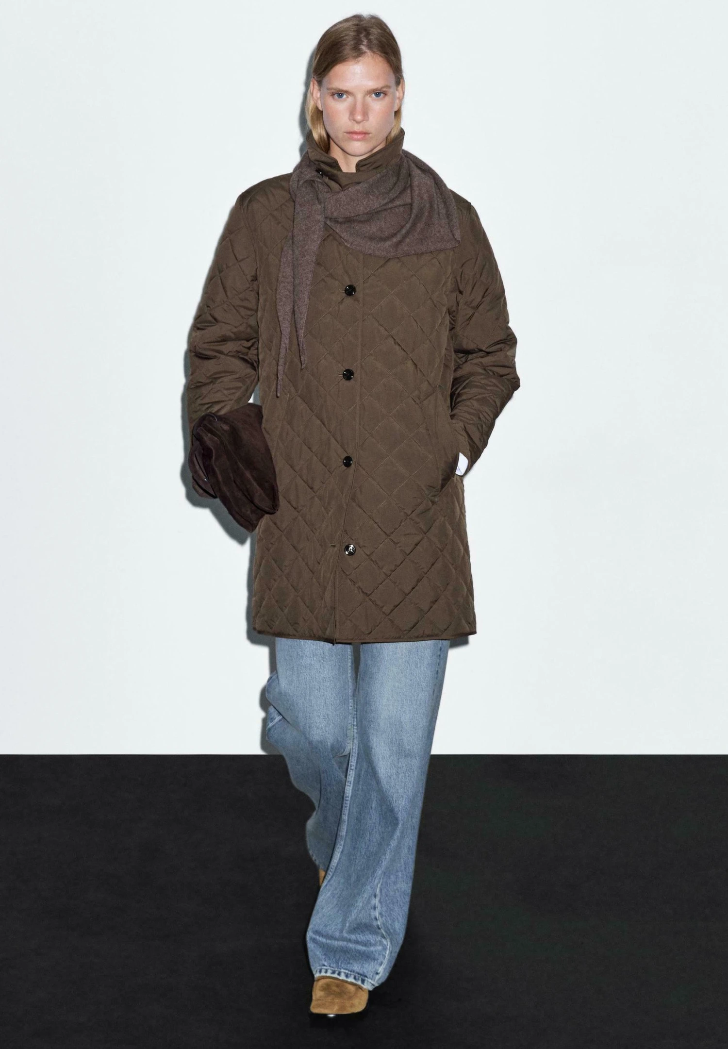 Massimo Dutti LONG LIGHTWEIGHT - Winter Coat - Khaki 4 Massimo Dutti LONG LIGHTWEIGHT - Winter Coat - Khaki - Image 2