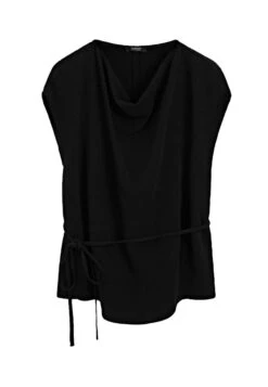 Massimo Dutti CREPE COWL NECK - Top - Black -Massimo Dutti Shop 175c3e23976348fba351f0c029dd9d35
