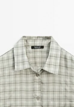 Massimo Dutti FLOWING CHECK GARMENT - Button-down Blouse - Grey 19 Massimo Dutti FLOWING CHECK GARMENT - Button-down Blouse - Grey -Massimo Dutti Shop 176a09118b894d2b89cead384b015ac5