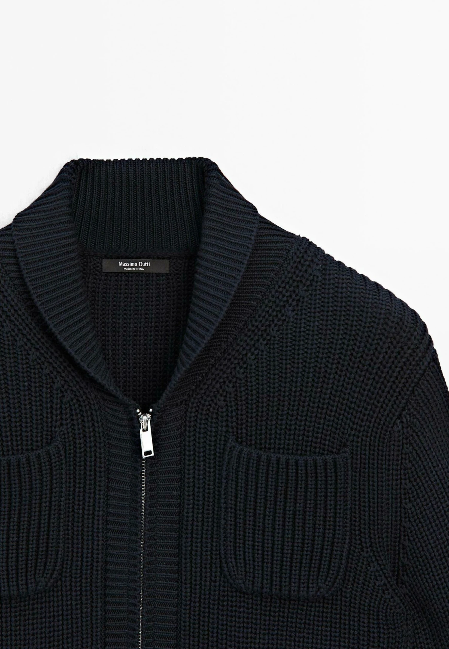 Massimo Dutti ZIP-UP HIGH COLLAR - Cardigan - Dark Blue 11 Massimo Dutti ZIP-UP HIGH COLLAR - Cardigan - Dark Blue - Image 9