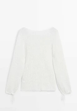Massimo Dutti BALLOON SLEEVE WITH BOWS - Jumper - White -Massimo Dutti Shop 179ea40eb12745beb454de060076d132