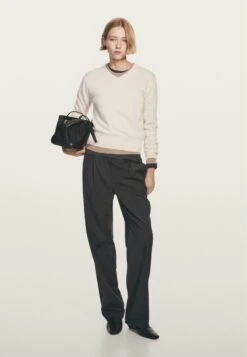 Massimo Dutti V-NECK - Jumper - Beige