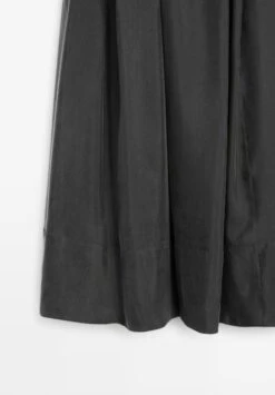 Massimo Dutti FLARED MIDI - Maxi Skirt - Dark Grey -Massimo Dutti Shop 17be88287ef9472a91c68e77d3f351ed