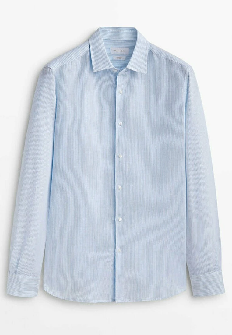 Massimo Dutti Micro-Stripe - Shirt - Light Blue 12 Massimo Dutti Micro-Stripe - Shirt - Light Blue - Image 10