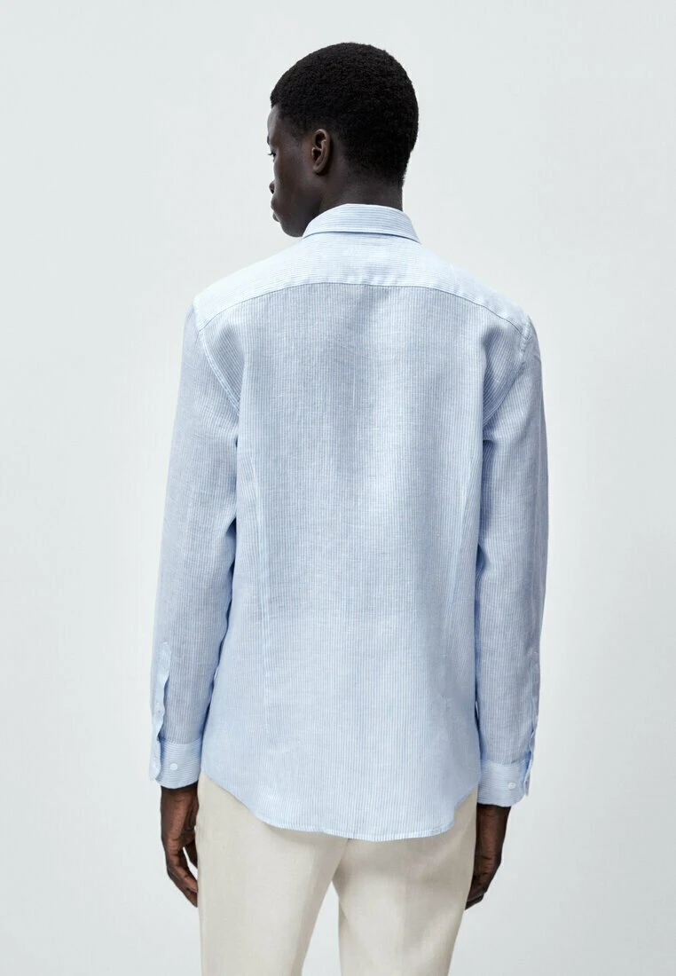 Massimo Dutti Micro-Stripe - Shirt - Light Blue 5 Massimo Dutti Micro-Stripe - Shirt - Light Blue - Image 3