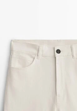 Massimo Dutti Cropped Mid Waist - Trousers - Beige -Massimo Dutti Shop 1809bcad1a104403aa749f8c956efb93