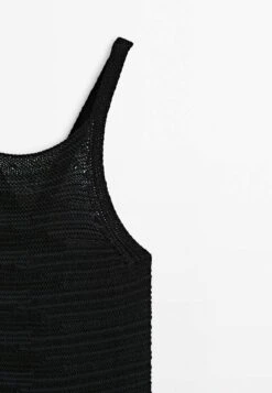 Massimo Dutti Textured With Criss-Cross Detail At The Back - Maxi Dress - Black -Massimo Dutti Shop 18252d4312e243d0adf24d825ba8e6d0