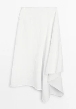 Massimo Dutti ASYMMETRIC MIDI - A-line Skirt - White -Massimo Dutti Shop 18273ef0345944b3baa2601da0e3bd0c