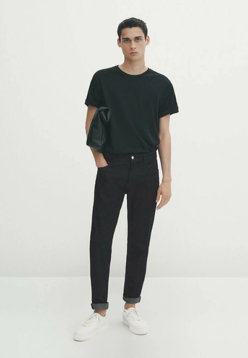 Massimo Dutti Tapered Fit Rinse Brushed - Straight Leg Jeans - Dark Blue 4 Massimo Dutti Tapered Fit Rinse Brushed - Straight Leg Jeans - Dark Blue - Image 2