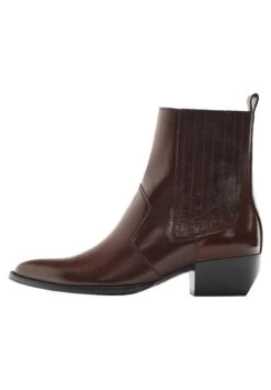 Massimo Dutti Cowboy/Biker Ankle Boot - Brown