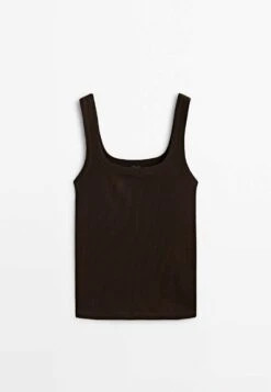Massimo Dutti Mercerised - Top - Dark Brown 15 Massimo Dutti Mercerised - Top - Dark Brown -Massimo Dutti Shop 187fcb396fac431f9cfb1562577268d6