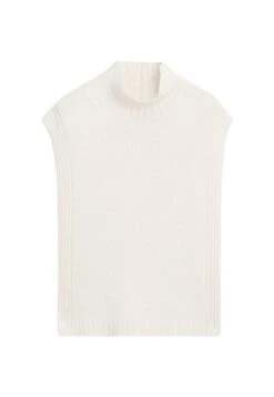 Massimo Dutti SLEEVELESS HIGH NECK SWEATER - Jumper - White -Massimo Dutti Shop 18b6937ea886401daf581980d5a17229