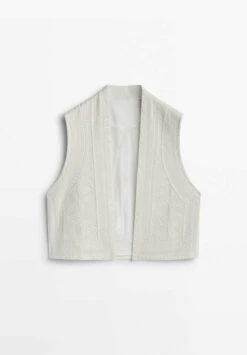 Massimo Dutti With Embroidery Detail - Waistcoat - White -Massimo Dutti Shop 18c08b65f47f433390d51f73c33bf81e