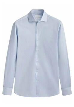 Massimo Dutti Regular Fit Textured With Double Cuffs- Formal Shirt - Light Blue -Massimo Dutti Shop 18d21ec4f4664a9a91b0cf6641a6b8cf
