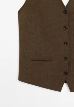 Massimo Dutti LOW-CUT BACK WITH BUTTONS - Waistcoat - Khaki 24 Massimo Dutti LOW-CUT BACK WITH BUTTONS - Waistcoat - Khaki -Massimo Dutti Shop 192e584e6823453eb4e80d9fd41ea262