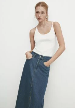 Massimo Dutti High-Waist - Pencil Skirt - Blue -Massimo Dutti Shop 19300302a9fd4f4e92ab91c09ef7d478