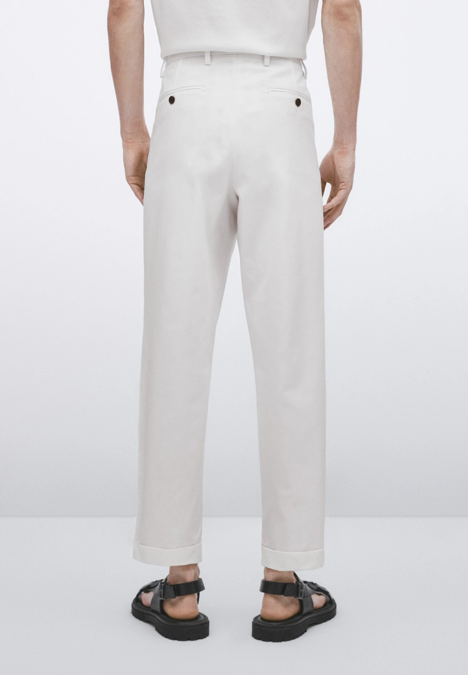 Massimo Dutti Studio - Darted - Chinos - White 5 Massimo Dutti Studio - Darted - Chinos - White - Image 3