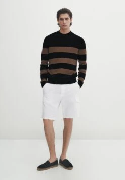 Massimo Dutti Bermuda - Shorts - White