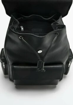 Massimo Dutti With Flap And Pocket Details- Rucksack - Black -Massimo Dutti Shop 19b64f1f352543cfa35fb42d63b777f8