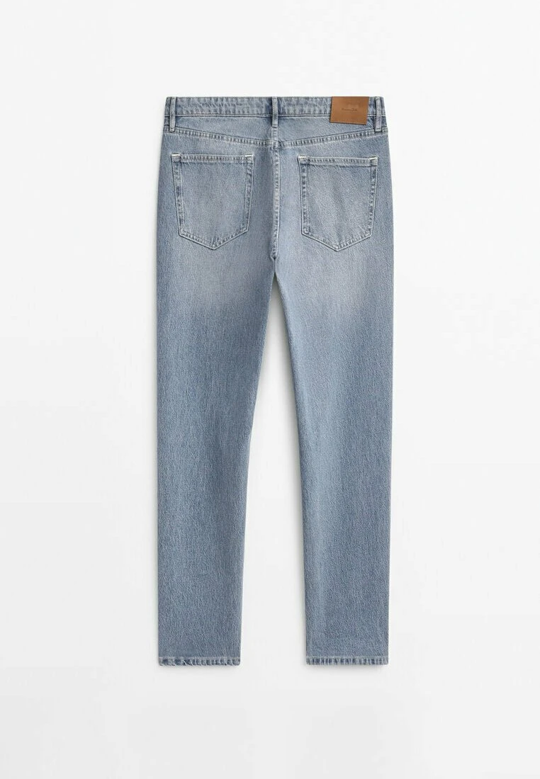 Massimo Dutti Bleached - Slim Fit Jeans - Blue 9 Massimo Dutti Bleached - Slim Fit Jeans - Blue - Image 7