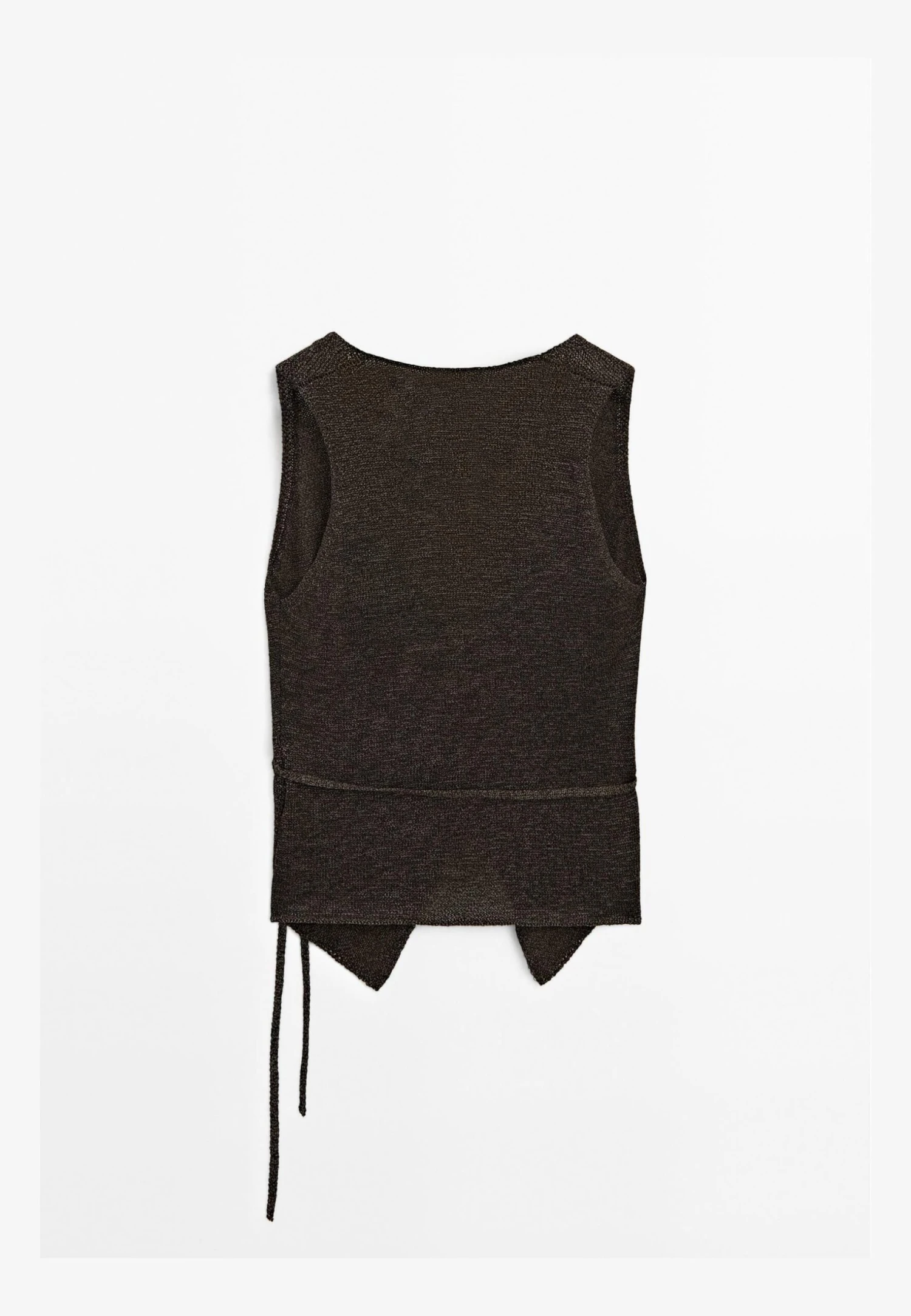 Massimo Dutti CROSSOVER WITH DRAWSTRING - Waistcoat - Mottled Dark Brown 9 Massimo Dutti CROSSOVER WITH DRAWSTRING - Waistcoat - Mottled Dark Brown - Image 7