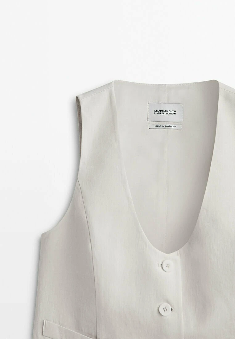 Massimo Dutti Cropped Waxed - Waistcoat 6 Massimo Dutti Cropped Waxed - Waistcoat - Image 4