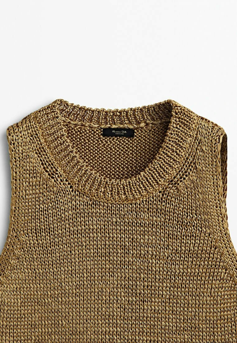 Massimo Dutti With Slits - Jumper - Gold Coloured 10 Massimo Dutti With Slits - Jumper - Gold Coloured - Image 8