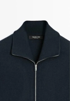 Massimo Dutti ZIP-UP HIGH NECK - Cardigan - Dark Blue -Massimo Dutti Shop 1a42df6f45f34169834b07465128764e
