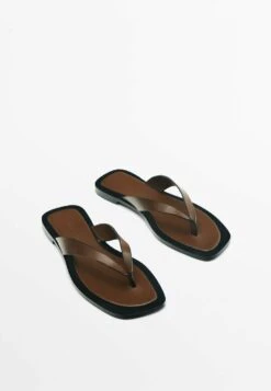 Massimo Dutti T-Bar Sandals - Brown -Massimo Dutti Shop 1a76b303b14e48b9beefb354d400f34c