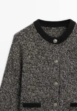 Massimo Dutti ELEGANT GOLD-TONED RHINESTONE BUTTONS - Cardigan - Black -Massimo Dutti Shop 1abe454112bd4b19b748997495e8a765