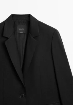 Massimo Dutti EXTRA FINE TWO-BUTTON - Blazer - Black -Massimo Dutti Shop 1b184cf8f4074d9bb662ef5d7846587c