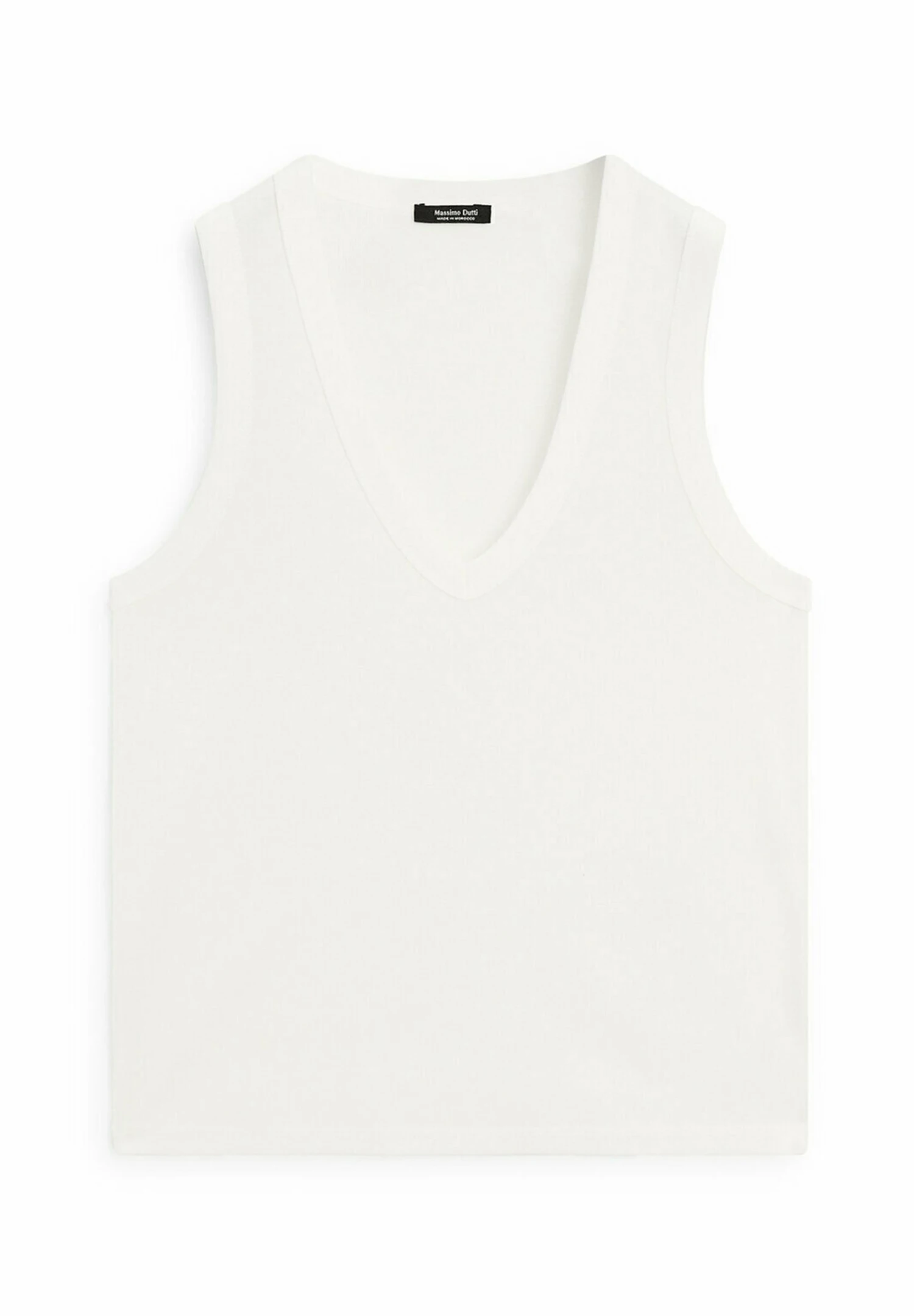 Massimo Dutti V-NECK SLEEVELESS - Basic T-shirt - Yellow 11 Massimo Dutti V-NECK SLEEVELESS - Basic T-shirt - Yellow - Image 9